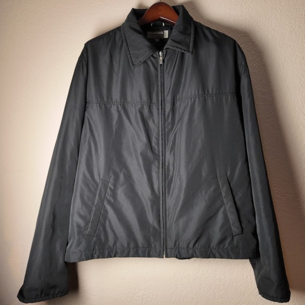 VINTAGE GUESS Mens Black Full Zip‎ Jacket Lightweight Casual Outerwear XL